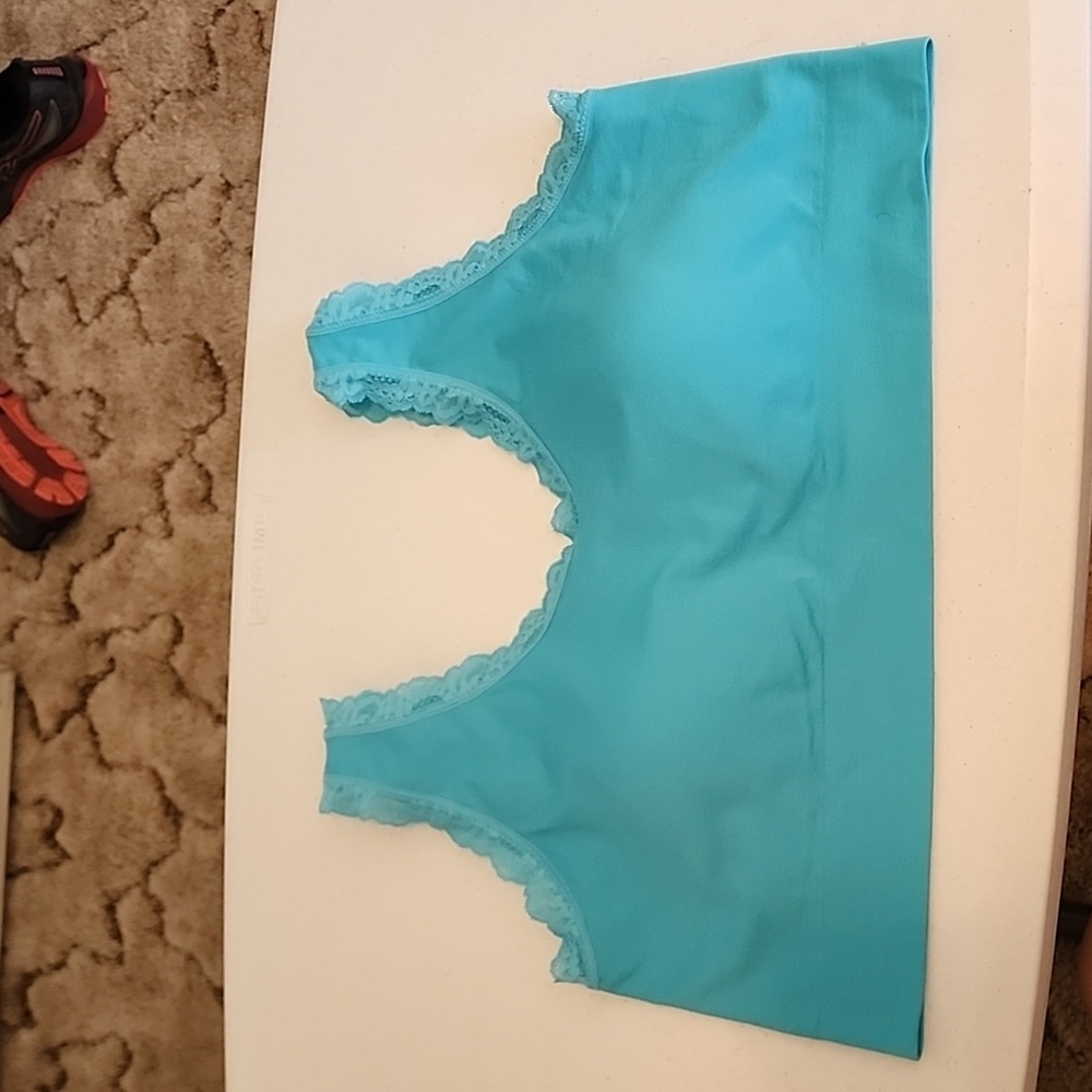 Torrid Lace Trimmed Blue Bralette